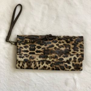 Jessica Simpson Leopard Print Clutch Wristlet